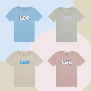 【Lee 官方旗艦】童裝 短袖T恤 / 撞色印花 大LOGO 共4色 標準版型(LB402049)
