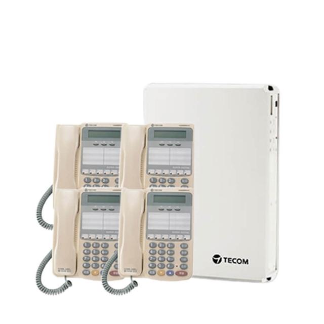 【TECOM 東訊】昌運監視器 TECOM 話機組合 SD-616A 3外線/8內線 電話總機+SD-7706E 6鍵 顯示型話機*4