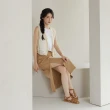 【Grace Gift】HEALER聯名-日系女孩編織羅馬平底涼鞋(棕)