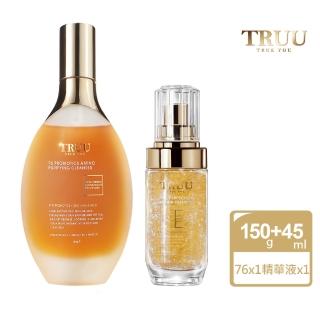 【TRUU 童】黃金勝賦活精華45ml+76酵母胺基酸淨膚潔顏露150g