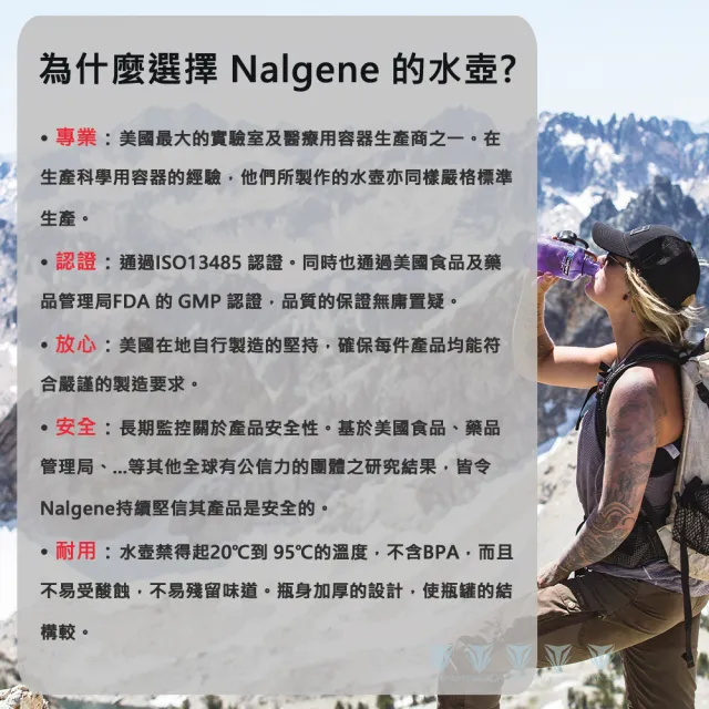 【NALGENE】500cc 窄嘴水壺(Nalgene / 美國製造 /窄嘴水壺)