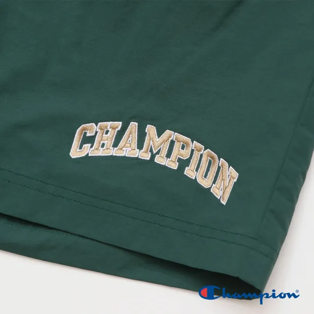 【Champion】官方直營-刺繡LOGO運動短褲-男(深綠色)