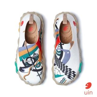 【uin】西班牙原創設計 女鞋 厚底鞋 康定斯基 小世界1彩繪休閒鞋W1711438(彩繪)