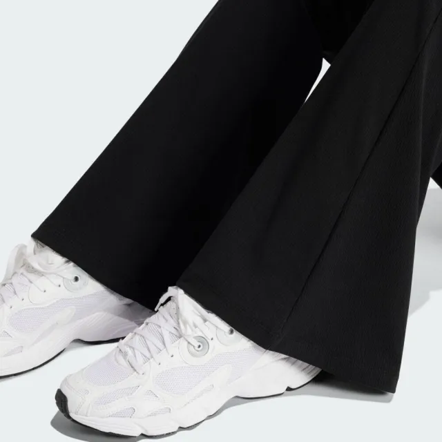 【adidas 愛迪達】ESS FL Leggings 女 喇叭褲 長褲 緊身 休閒 復古 流行 黑(IW5727)