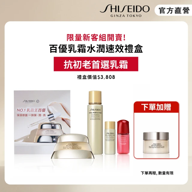 【SHISEIDO 資生堂國際櫃】NO.1百優乳霜保濕水潤速效禮盒