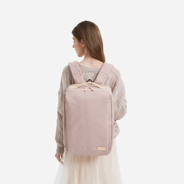 【Nordace】Siena粉色極簡功能性旅行後背包/書包/電腦包(適合日常通勤和旅行)