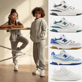 【NEW BALANCE】NB 童鞋 運動鞋 休閒鞋 550 中童 大童 灰粉綠(PHB550WA-M&PHB550WB-M&PHB550BK-M)