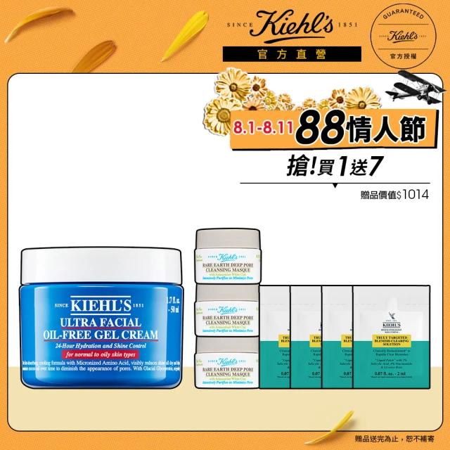 即期品【契爾氏】官方直營 冰河醣蛋白吸油水感凝凍50ml(Kiehl’s/控油 保濕)