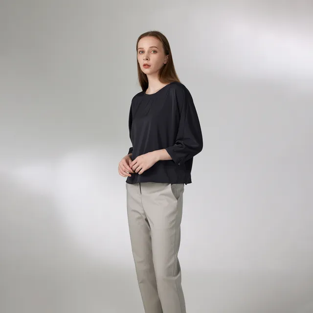 【giordano ladies】24SS_之字縫線涼感連袖上衣(02344003)