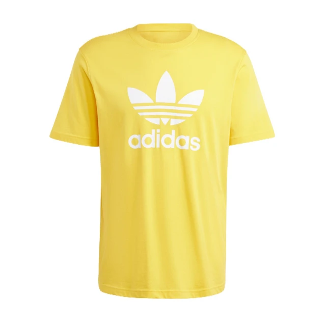 adidas 愛迪達 Trefoil T-Shirt 男 短袖 上衣 T恤 運動 經典 三葉草 基本款 黃(IR7977)