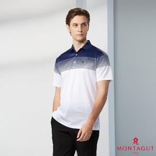 【MONTAGUT 夢特嬌】MIT臺灣製吸濕排汗漸層休閒短袖POLO衫(S4291-68)