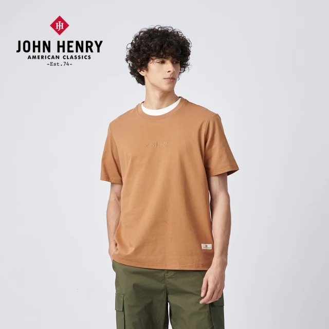 【JOHN HENRY】經典 LOGO短袖T恤-咖啡