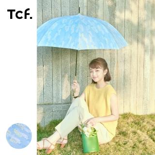 【大振豐】Tcf.紫藤灑落 全遮光 抗uv 金柄自動直傘(防曬傘 淑女傘 黑膠 抗UV)