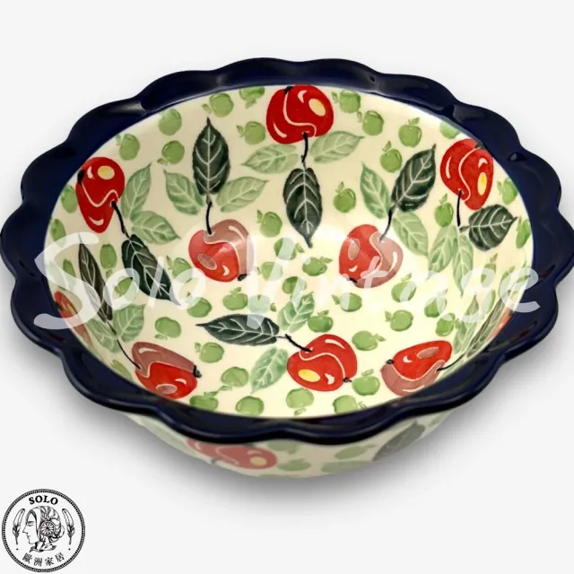 【SOLO 波蘭陶】波蘭製 CA 波蘭陶 18CM 花瓣碗 薄荷蘋果系列 CERAMIKA ARTYSTYCZNA