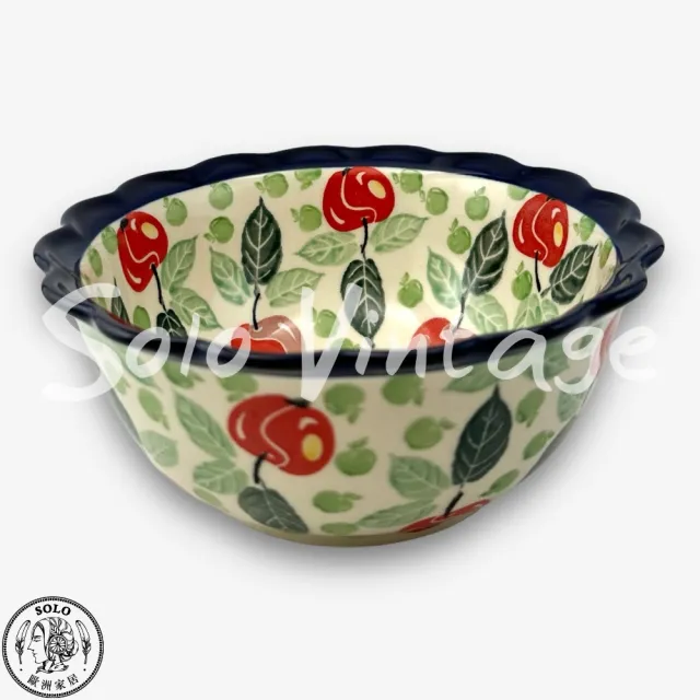 【SOLO 波蘭陶】波蘭製 CA 波蘭陶 18CM 花瓣碗 薄荷蘋果系列 CERAMIKA ARTYSTYCZNA