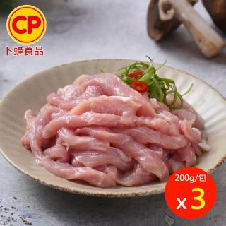 【卜蜂】料理好幫手 國產豬肉絲 超值3包組(200g/包 團購.居家料理.宴客)