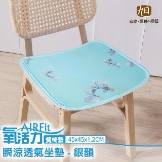 【日本旭川】AIRFit氧活力限定款涼感餐椅墊-銀韻(坐墊涼墊省電透氣可水洗)