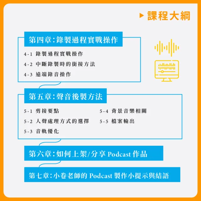 【揚聲堡音樂線上教學】製作你的好聲音：Podcast 教戰守則 - 陳振偉 小卷 老師(音樂線上課程/實體卡)