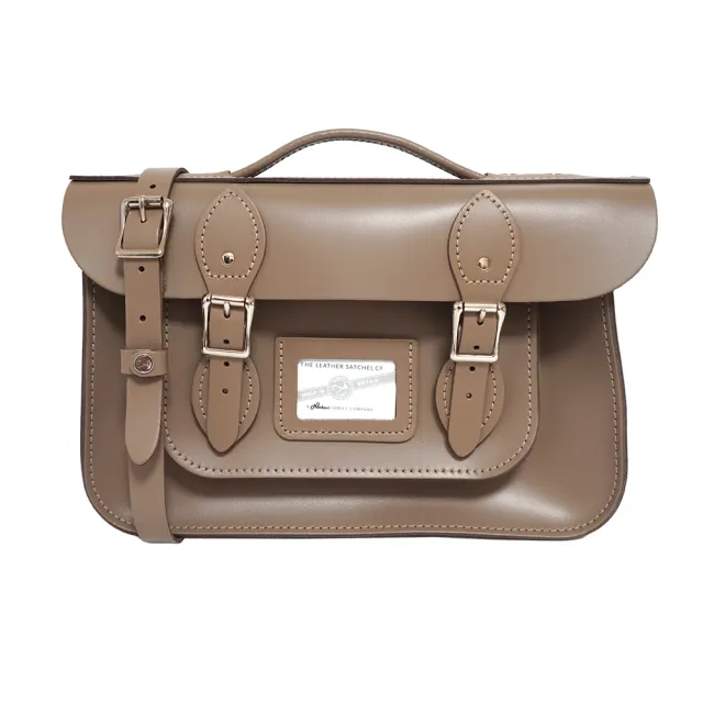 【The Leather Satchel Co.】12.5吋 英國手工牛皮劍橋包 手提包 肩背包 斜背包 側肩包 兩用包(水獺棕)