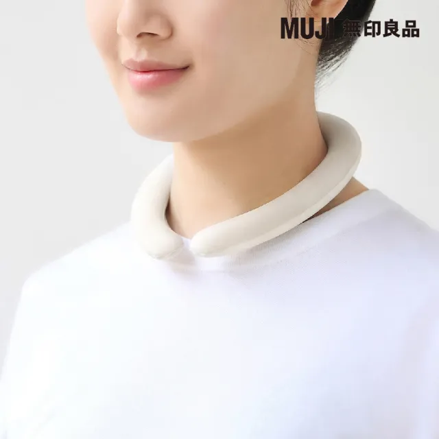 【MUJI 無印良品】涼感頸圈/中/灰米