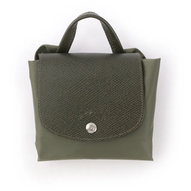 【LONGCHAMP】LE PLIAGE GREEN再生帆布折疊後背包(森林綠)