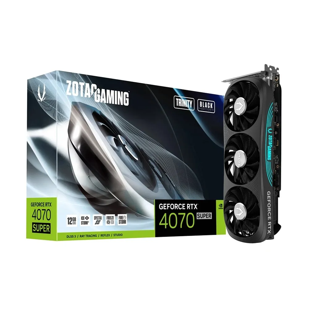 【ZOTAC 索泰】GAMING GeForce RTX 4070 SUPER Trinity Black Edition 12GB GDDR6X 顯示卡