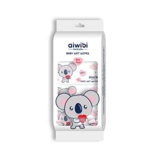 【Aiwibi 愛薇彼】超純水嬰兒濕紙巾 天然茶樹精油 迷你包 8抽x8包(嬰幼兒適用 口手可用 隨身攜帶 可放口袋)