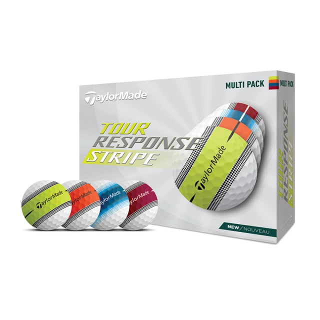 TaylorMade Tour Response Stripe Golf Balls 高爾夫球(Multi-4色組合裝｜3層球｜一盒12顆)