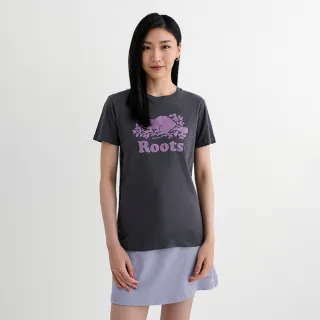 【Roots】Roots女裝- COOPER BEAVER 短袖T恤(灰色)