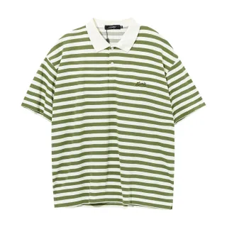 【JSMIX】寬鬆潮流OVERSIZE條紋短袖POLO衫共2色(42JL9252)