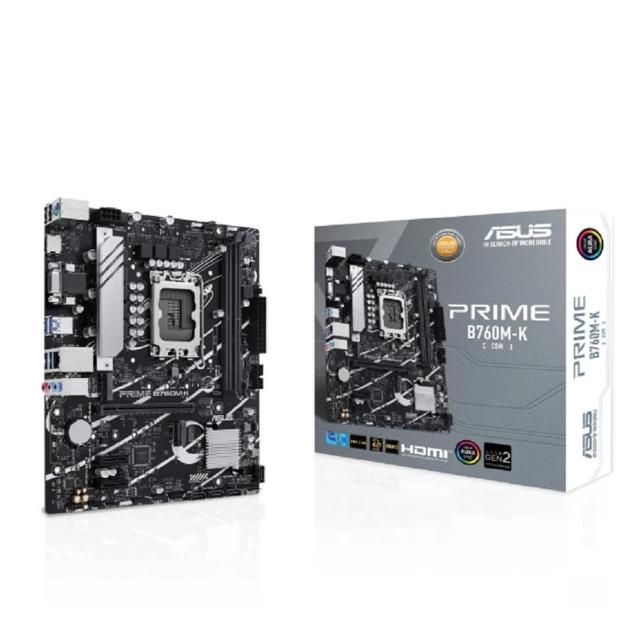 【ASUS 華碩】華碩 PRIME B760M-K-CSM 主機板+I3-14100 4核8緒 中央處理器(M+C組合)