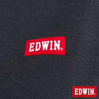 【EDWIN】女裝 第七代基本LOGO短袖T恤(黑色)