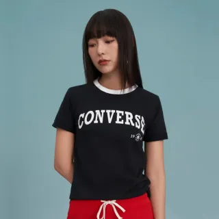 【CONVERSE】RETRO CHUCK ARCH TEE 短袖上衣 T恤 女上衣 黑色(10026365-A02)