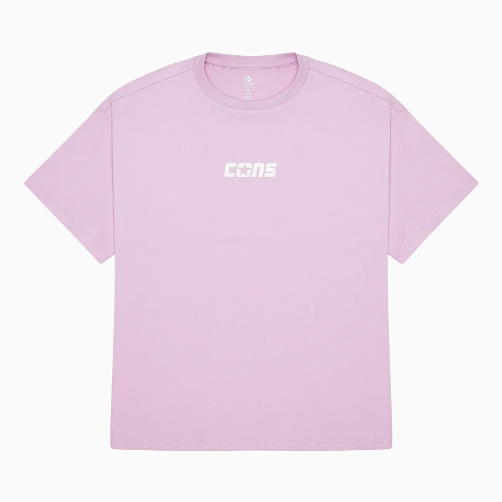【CONVERSE】ONE STAR TEE 短袖上衣 T恤 男上衣 粉紅色(10026573-A10)