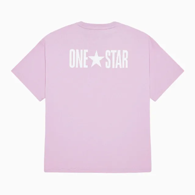 【CONVERSE】ONE STAR TEE 短袖上衣 T恤 男上衣 粉紅色(10026573-A10)