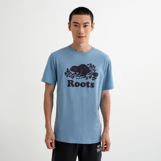 【Roots】Roots男裝- COOPER BEAVER 短袖上衣(藍色)