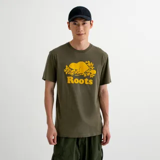 【Roots】Roots男裝- COOPER BEAVER 短袖上衣(綠色)