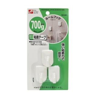 【YOLE 悠樂居】日本免釘多用無痕掛勾3入-迷你700g#1326032(耐重黏性強 免鑽免釘 萬用掛勾)