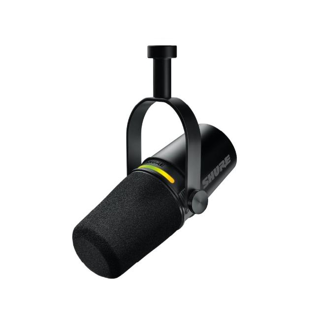 【SHURE】MV7+ Podcast USB/XLR雙輸出動圈麥克風-黑(鍵寧公司貨)
