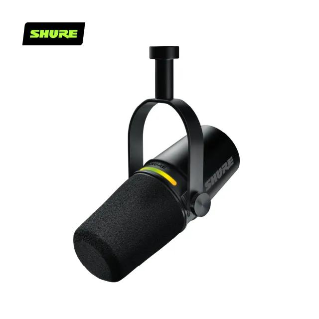 【SHURE】MV7+ Podcast USB/XLR雙輸出動圈麥克風-黑(鍵寧公司貨)