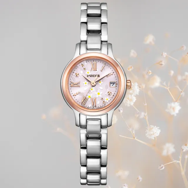 【CITIZEN 星辰】Wicca 公主系列 台灣限定款 茉莉花 太陽能腕錶 新年禮物 推薦 送禮(KH4-939-93)