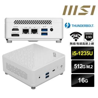 【MSI 微星】Cubi5 12M i5十核{風漂龍R24B} 迷你電腦(i5-1235U/16G/512GB M.2)