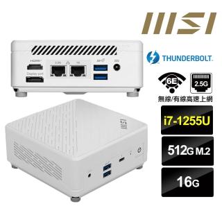 【MSI 微星】Cubi5 12M i7十核{風漂龍S32B} 迷你電腦(i7-1255U/16G/512GB M.2)