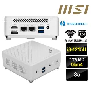 【MSI 微星】Cubi5 12M i3六核{風漂龍Q14C} 迷你電腦(i3-1215U/8G/1TB M.2 Gen4)