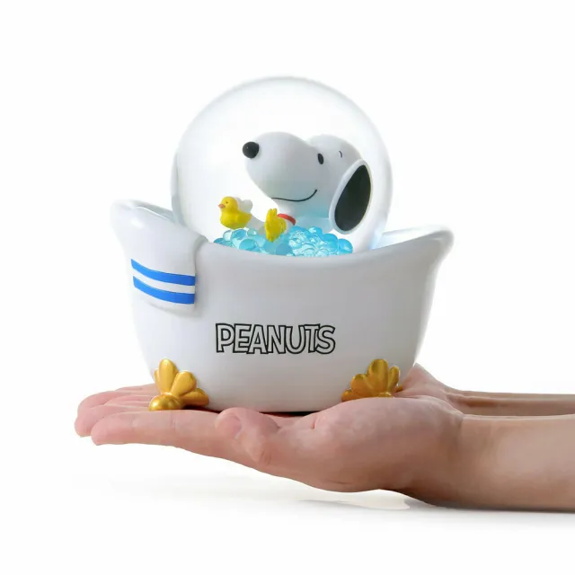 【JARLL 讚爾藝術】Snoopy史努比歡樂泡澡時光 水晶球音樂盒(Peanuts官方授權)