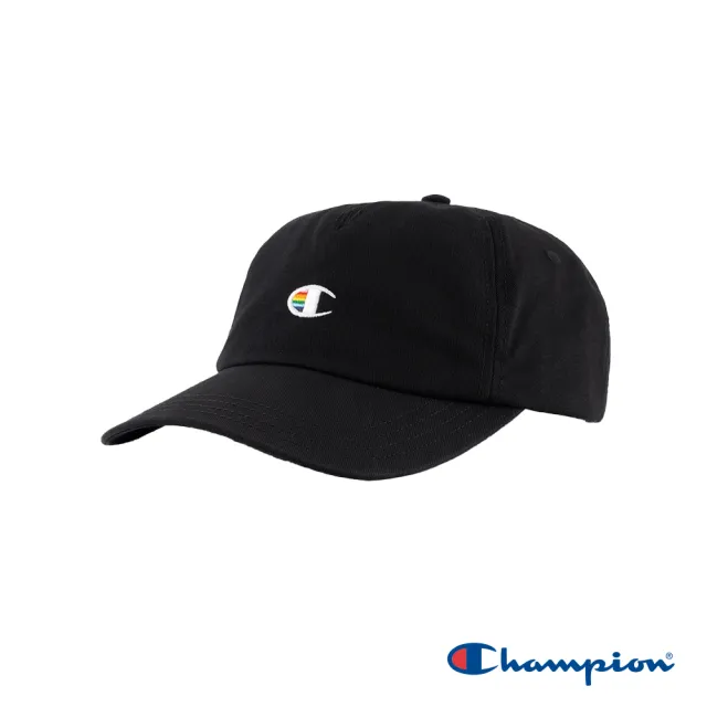 【Champion】官方直營-PRIDE x CHAMPION彩虹LOGO標棒球帽(黑色)