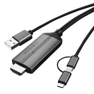 【MiraScreen】LD36 二合一有線影像轉接器(Lightning/Type-C/HDMI)