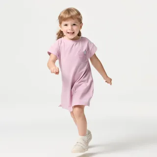 【奇哥官方旗艦】CHIC BASICS系列 女童裝 休閒短袖洋裝 1-8歲(2色選擇)