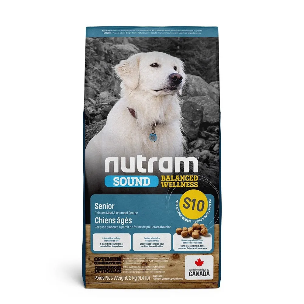 【Nutram 紐頓】S10老犬雞肉燕麥2KG