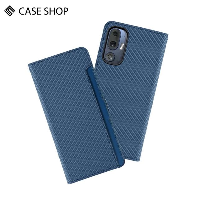 【CASE SHOP】HTC U24 Pro 前收納側掀皮套-藍(內襯卡片夾層 翻蓋站立)